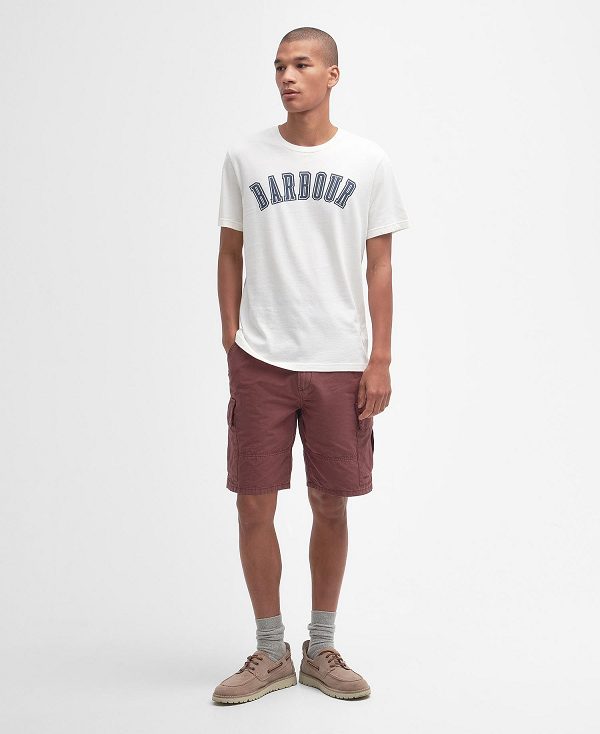Barbour Stockland Graphic T-shirt ασπρα | BABO88361