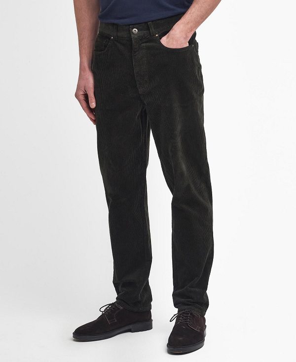 Barbour Stretch Cord Regular Trousers μαυρα | BABO88736