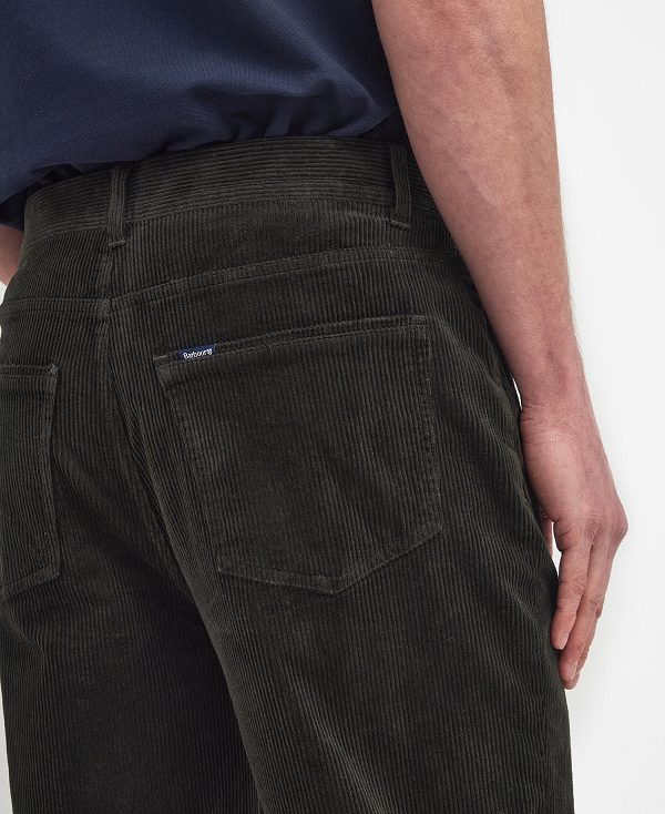 Barbour Stretch Cord Regular Trousers μαυρα | BABO88736
