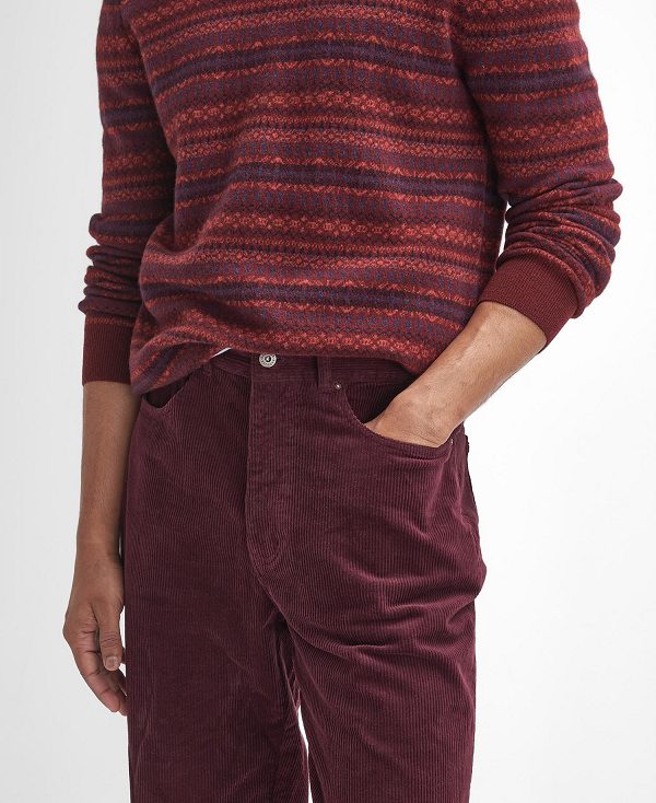 Barbour Stretch Cord Regular Trousers κοκκινα | BABO88822