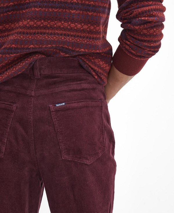 Barbour Stretch Cord Regular Trousers κοκκινα | BABO88822