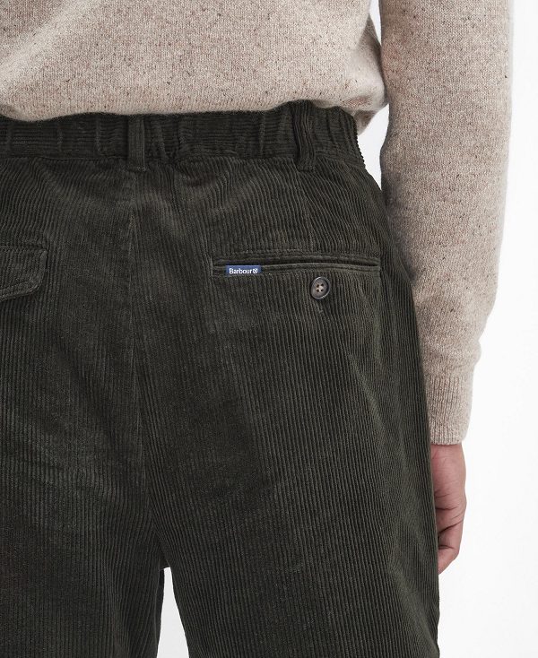Barbour Stretch Cord Relaxed Trousers πρασινο | BABO88821