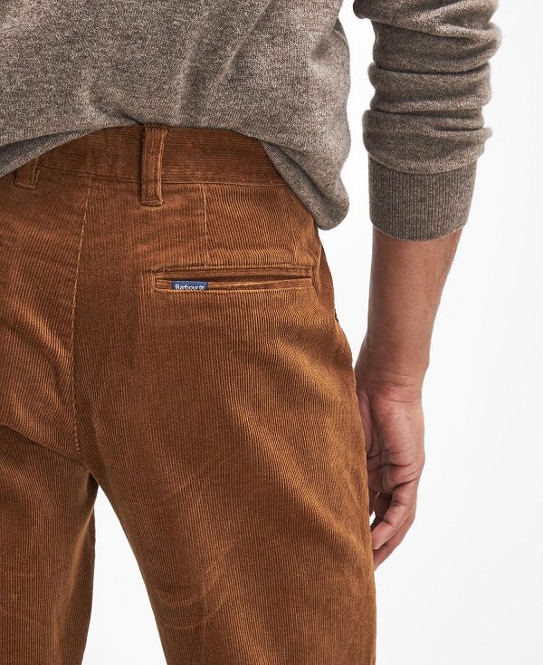 Barbour Stretch Cord Tailored Trousers σκούρο πορτοκαλι | BABO88805