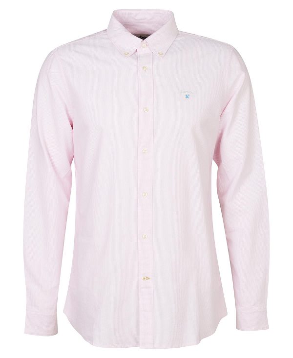 Barbour Striped Oxford Tailored Shirt ροζ | BABO87596