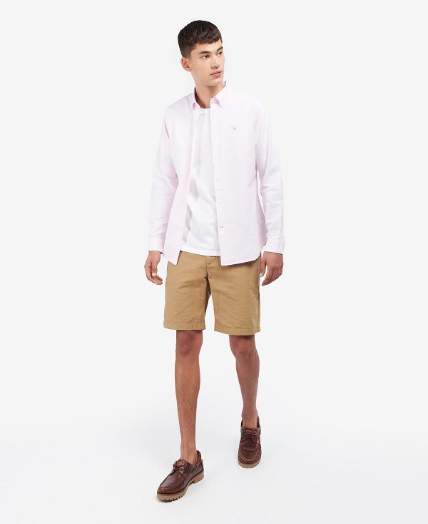 Barbour Striped Oxford Tailored Shirt ροζ | BABO87596