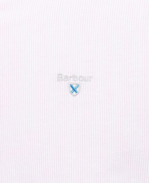 Barbour Striped Oxford Tailored Shirt ροζ | BABO87596