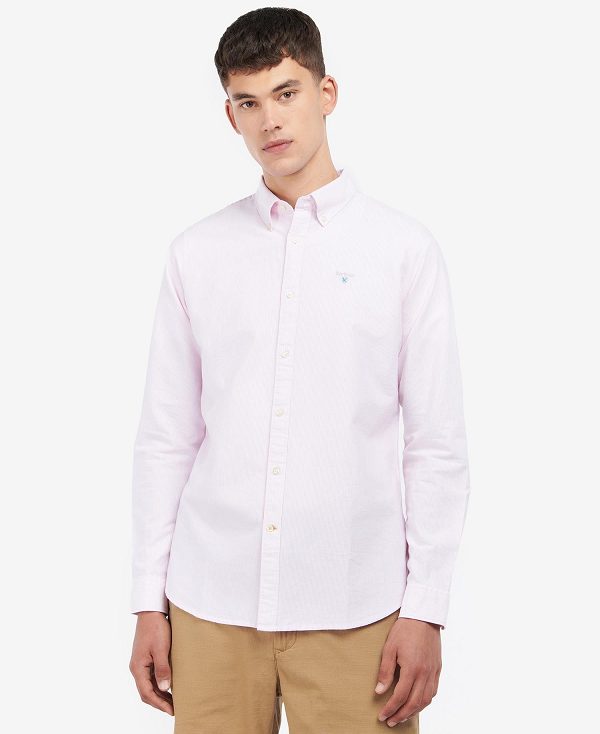 Barbour Striped Oxford Tailored Shirt ροζ | BABO87596