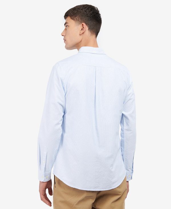 Barbour Striped Oxford Tailored Shirt μπλε | BABO87644