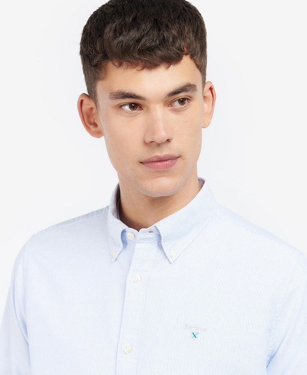 Barbour Striped Oxford Tailored Shirt μπλε | BABO87644