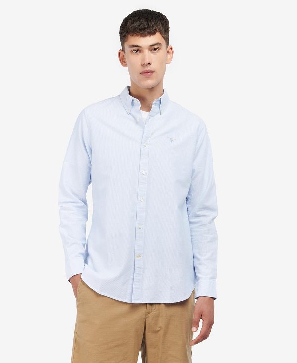 Barbour Striped Oxford Tailored Shirt μπλε | BABO87644
