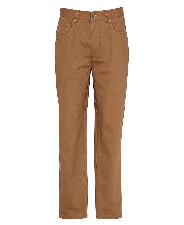Barbour Suede Sateen Regular Trousers Μπεζ | BABO88817