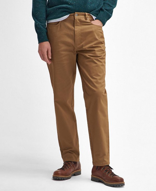 Barbour Suede Sateen Regular Trousers Μπεζ | BABO88817