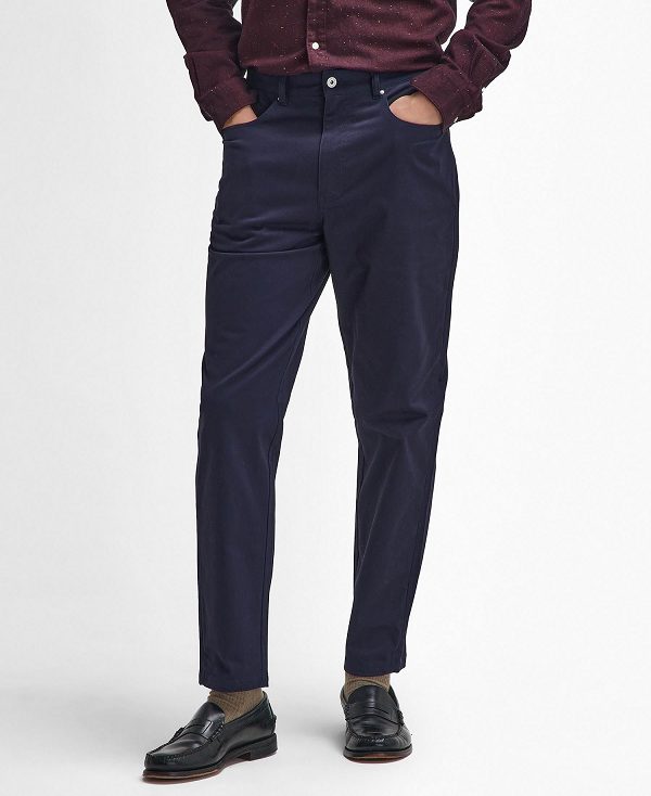 Barbour Suede Sateen Regular Trousers σκουρο μπλε | BABO88833