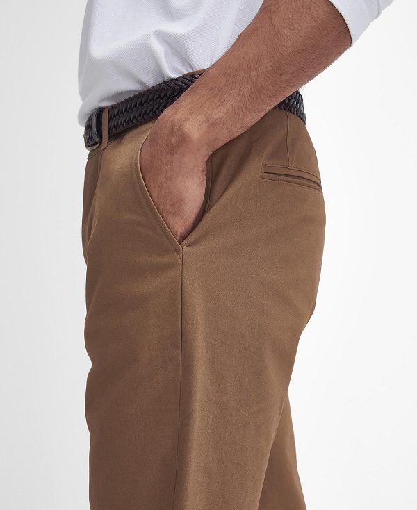 Barbour Suede Sateen Tailored Trousers Μπεζ | BABO88803