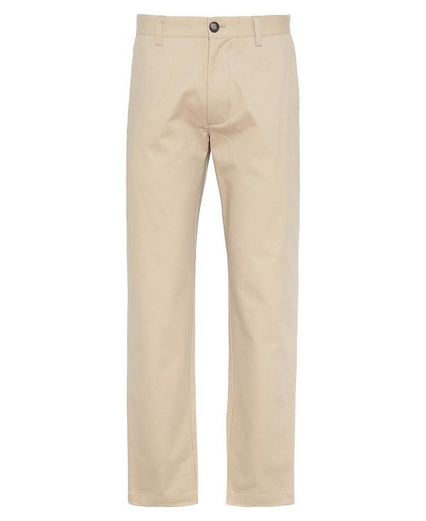 Barbour Sueded Sateen Slim Trousers καφε | BABO88818