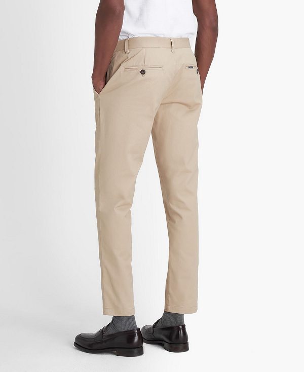 Barbour Sueded Sateen Slim Trousers καφε | BABO88818