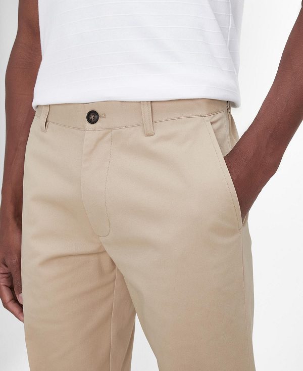 Barbour Sueded Sateen Slim Trousers καφε | BABO88818