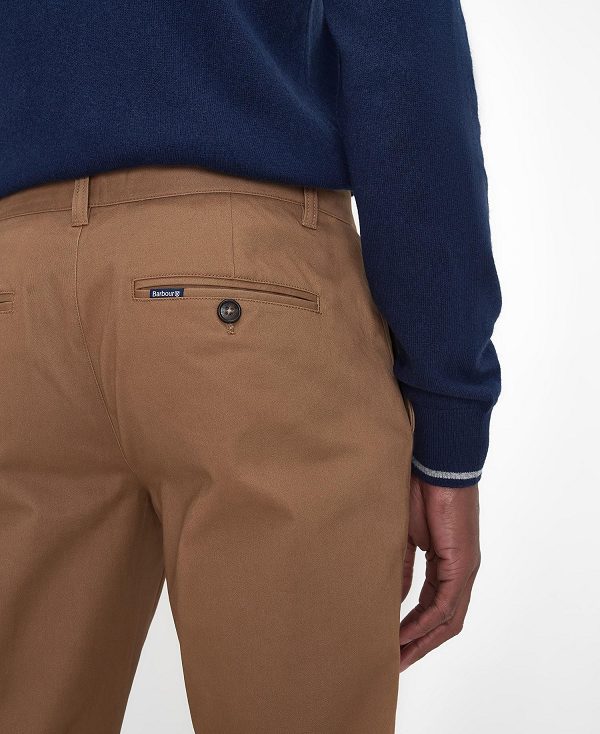 Barbour Sueded Sateen Slim Trousers Μπεζ | BABO88823