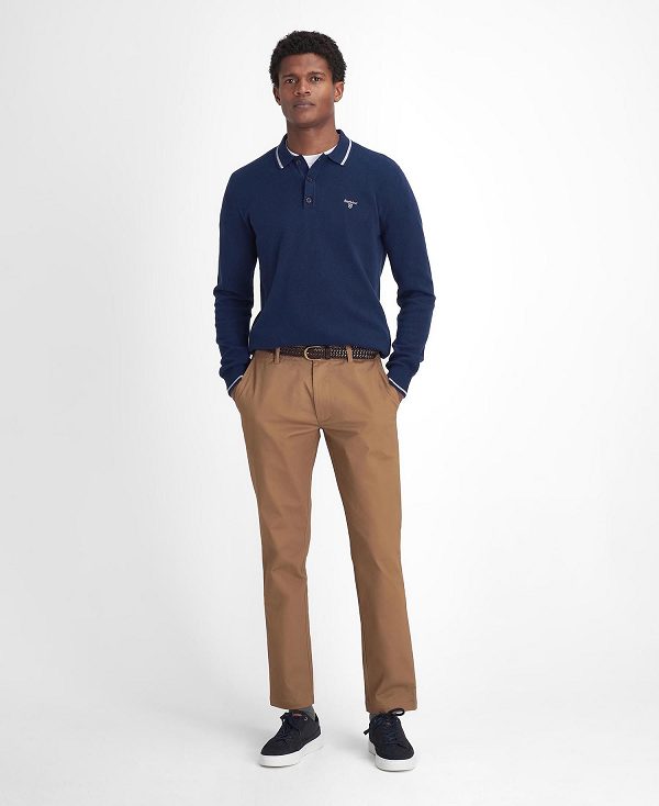 Barbour Sueded Sateen Slim Trousers Μπεζ | BABO88823