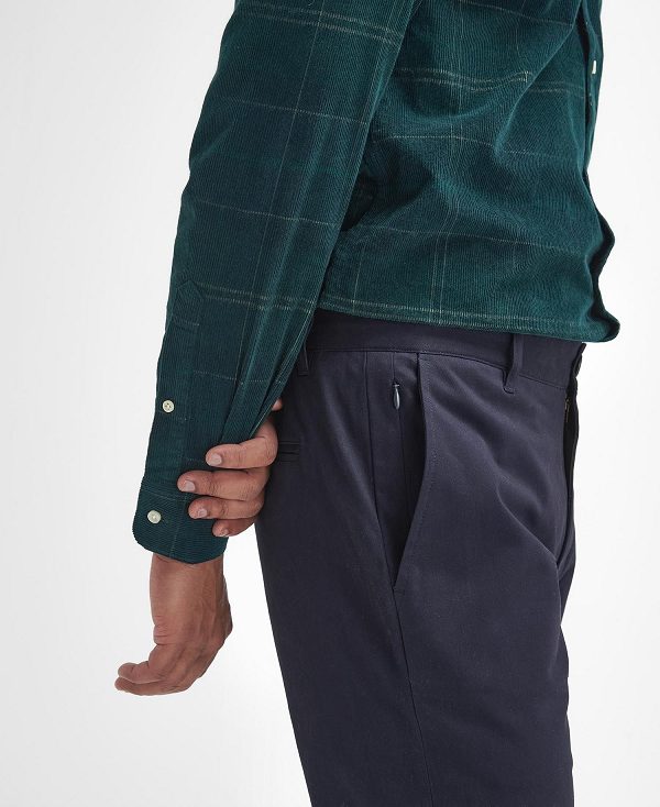 Barbour Sueded Sateen Slim Trousers σκουρο μπλε | BABO88824