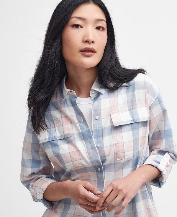 Barbour Summer Millcross Shirt Dress ασπρα | BABO89593
