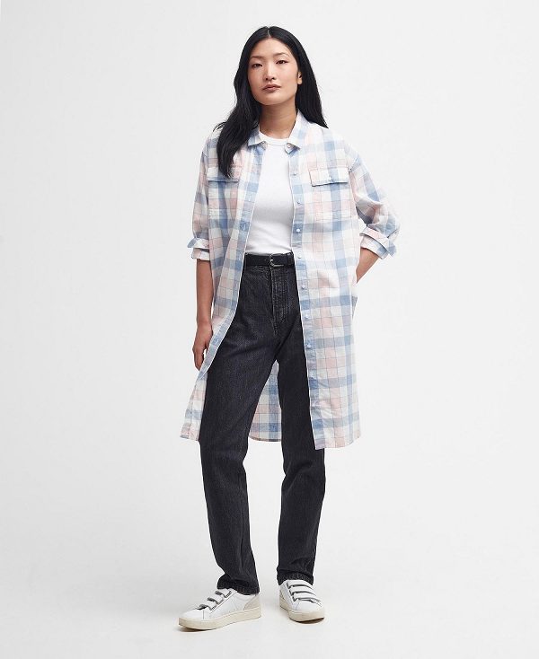 Barbour Summer Millcross Shirt Dress ασπρα | BABO89593