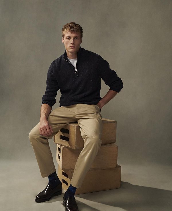 Barbour Tainsbury Half-zip Jumper σκουρο μπλε | BABO88632
