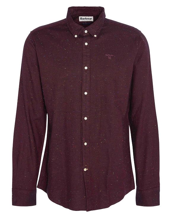 Barbour Tainsbury Tailored Long Sleeved Shirt μπορντο | BABO87863