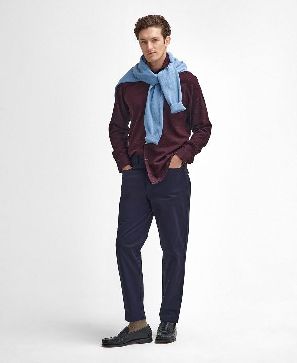 Barbour Tainsbury Tailored Long Sleeved Shirt μπορντο | BABO87863