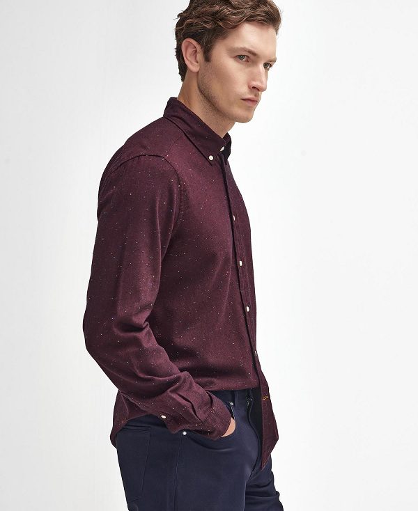 Barbour Tainsbury Tailored Long Sleeved Shirt μπορντο | BABO87863
