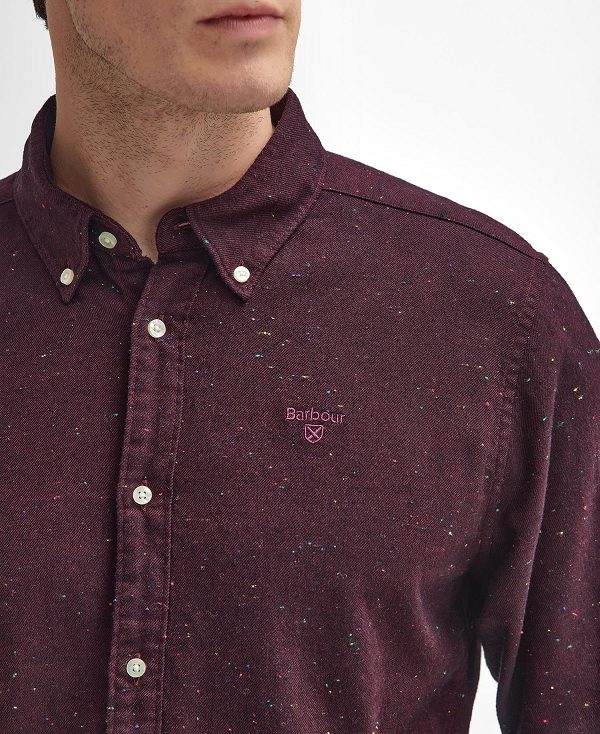 Barbour Tainsbury Tailored Long Sleeved Shirt μπορντο | BABO87863