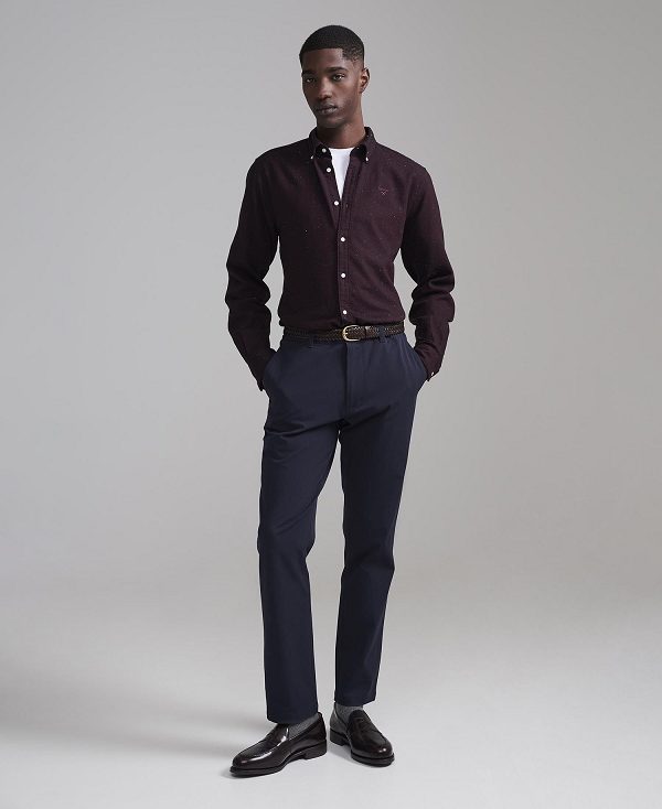 Barbour Tainsbury Tailored Long Sleeved Shirt μπορντο | BABO87863