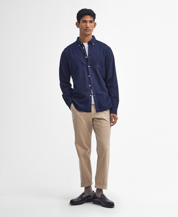 Barbour Tainsbury Tailored Long Sleeved Shirt σκουρο μπλε | BABO87864