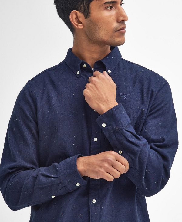 Barbour Tainsbury Tailored Long Sleeved Shirt σκουρο μπλε | BABO87864