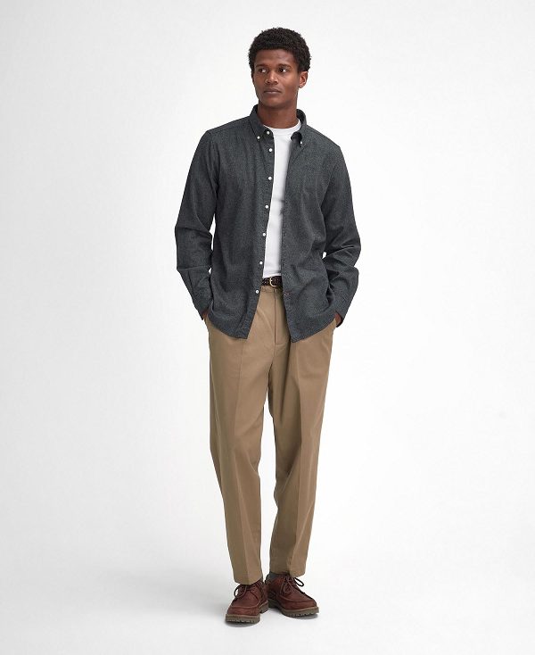 Barbour Tainsbury Tailored Long Sleeved Shirt γκρι | BABO87865