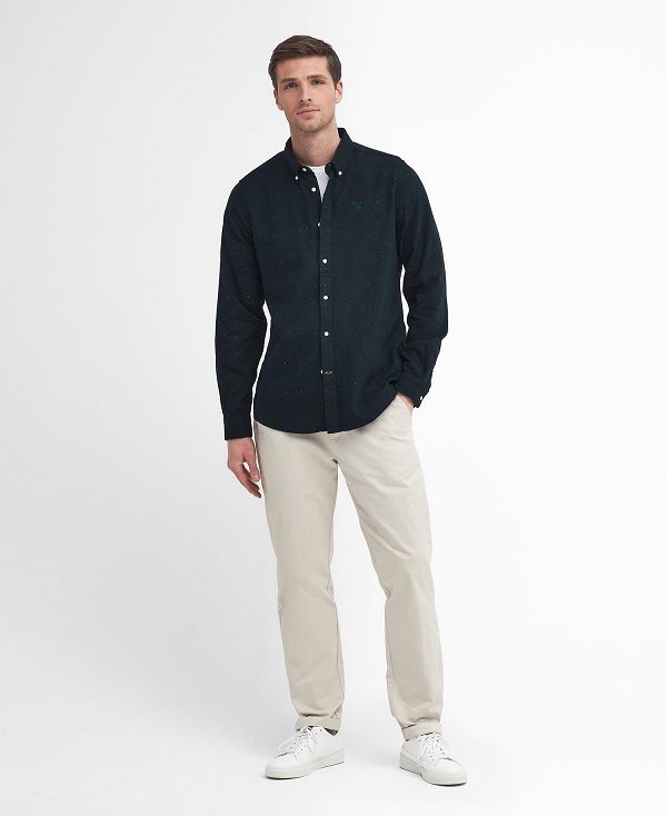 Barbour Tainsbury Tailored Long Sleeved Shirt πρασινο | BABO87866