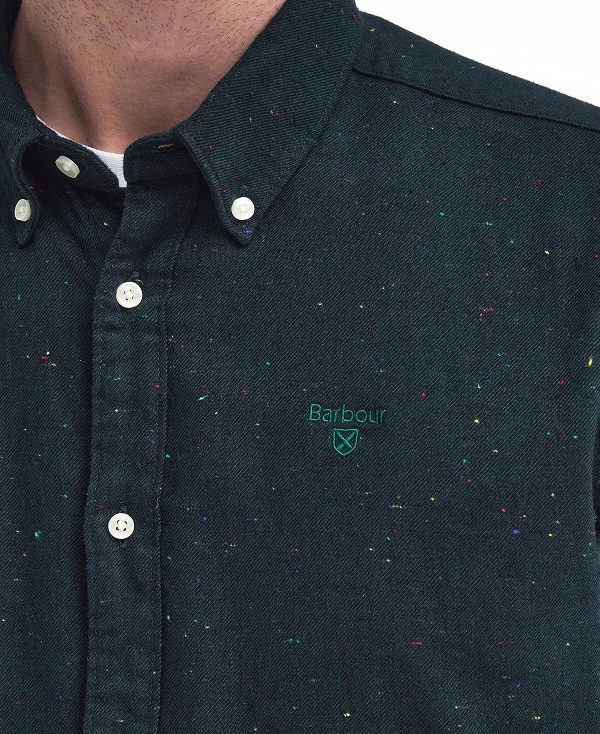 Barbour Tainsbury Tailored Long Sleeved Shirt πρασινο | BABO87866