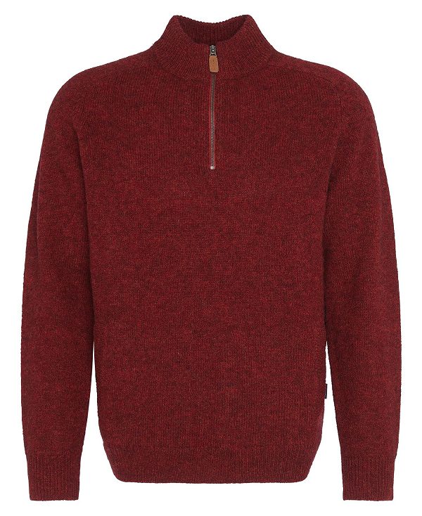 Barbour Talder Half-zip Jumper κοκκινα | BABO88674