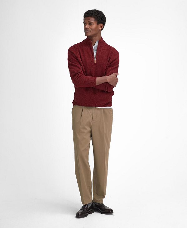 Barbour Talder Half-zip Jumper κοκκινα | BABO88674