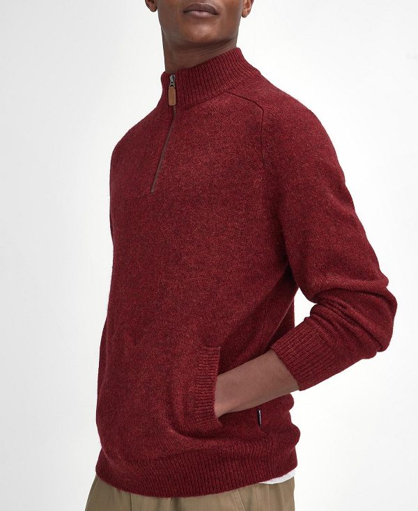 Barbour Talder Half-zip Jumper κοκκινα | BABO88674