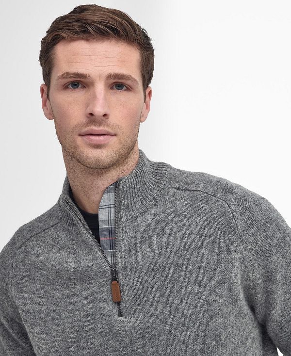 Barbour Talder Half-zip Jumper γκρι | BABO88676