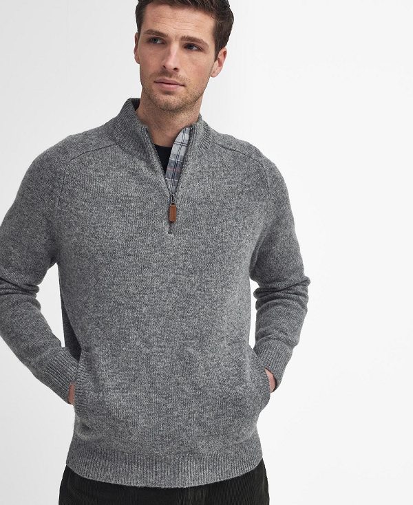 Barbour Talder Half-zip Jumper γκρι | BABO88676