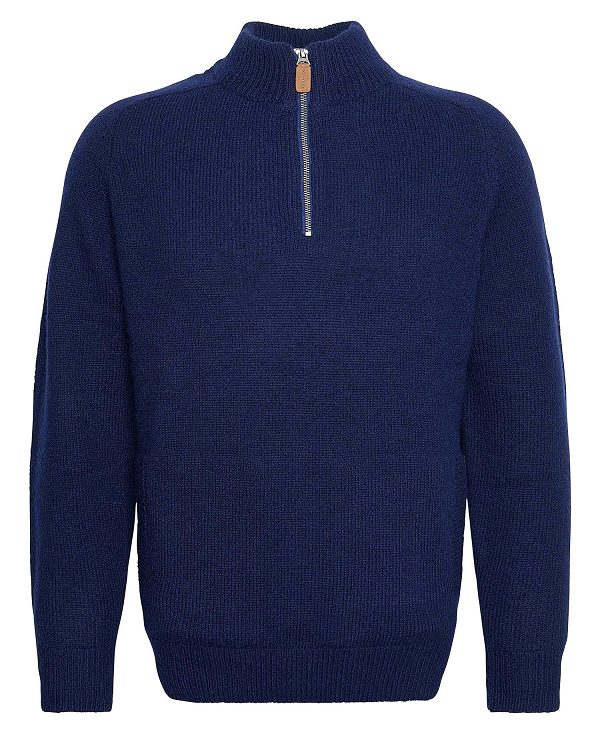 Barbour Talder Half-zip Jumper σκουρο μπλε | BABO88675