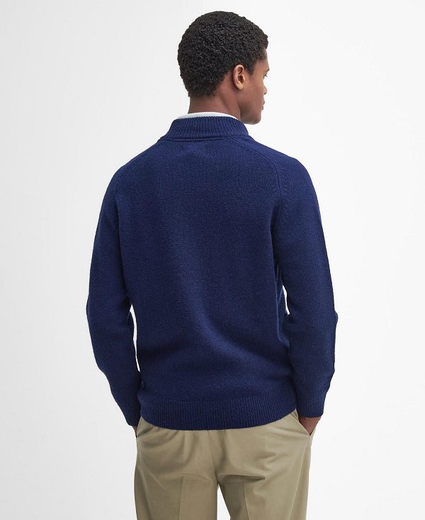 Barbour Talder Half-zip Jumper σκουρο μπλε | BABO88675