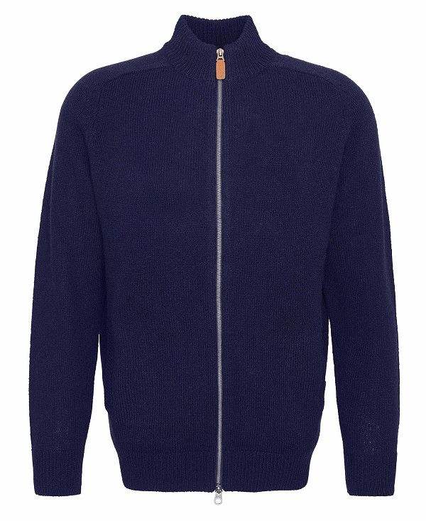 Barbour Talder Zip-up Jumper σκουρο μπλε | BABO88673