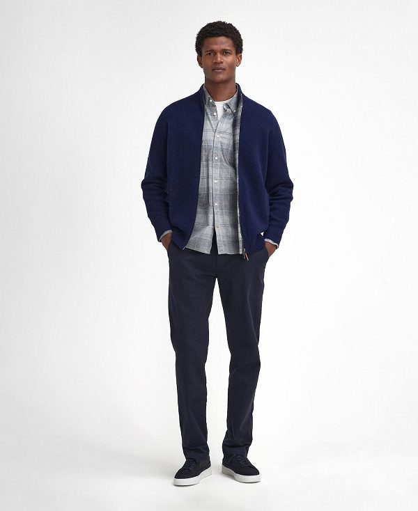 Barbour Talder Zip-up Jumper σκουρο μπλε | BABO88673