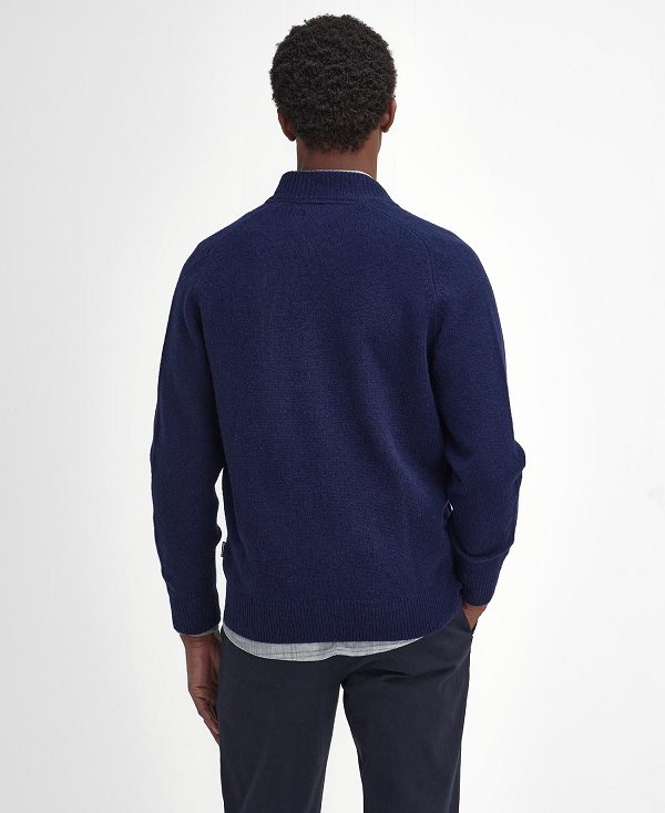 Barbour Talder Zip-up Jumper σκουρο μπλε | BABO88673