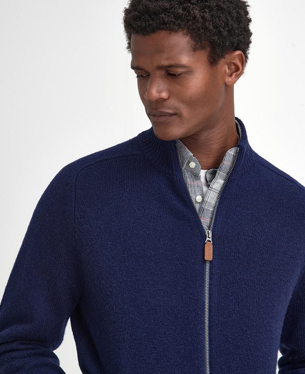 Barbour Talder Zip-up Jumper σκουρο μπλε | BABO88673