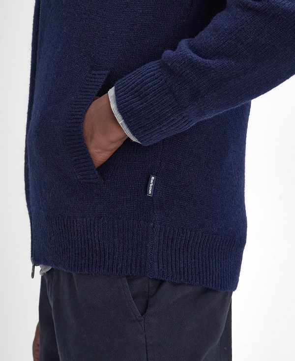 Barbour Talder Zip-up Jumper σκουρο μπλε | BABO88673