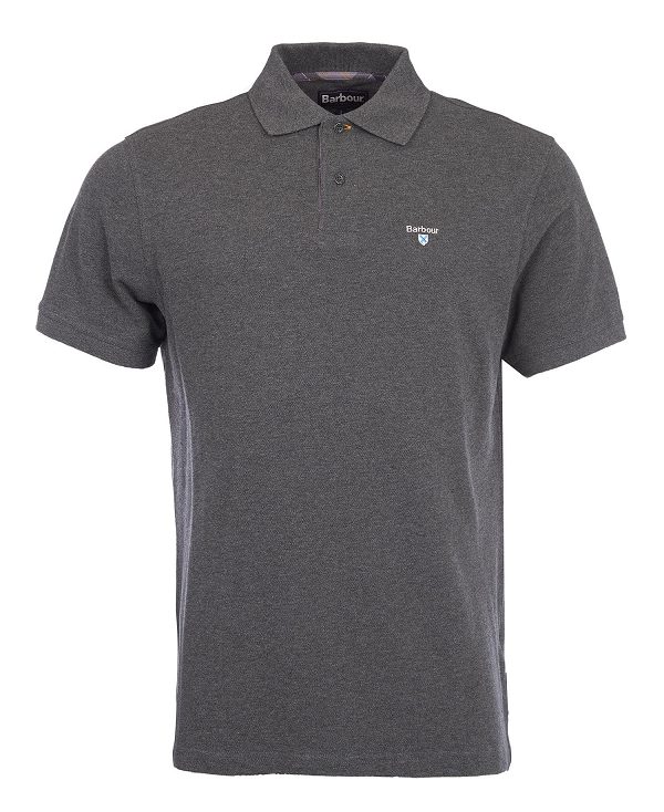 Barbour Tartan Pique Polo Shirt γκρι | BABO88161